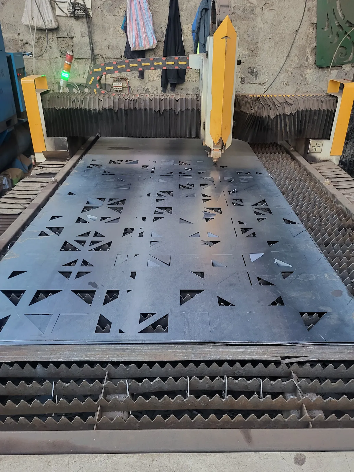 CNC laser cutting metalwork