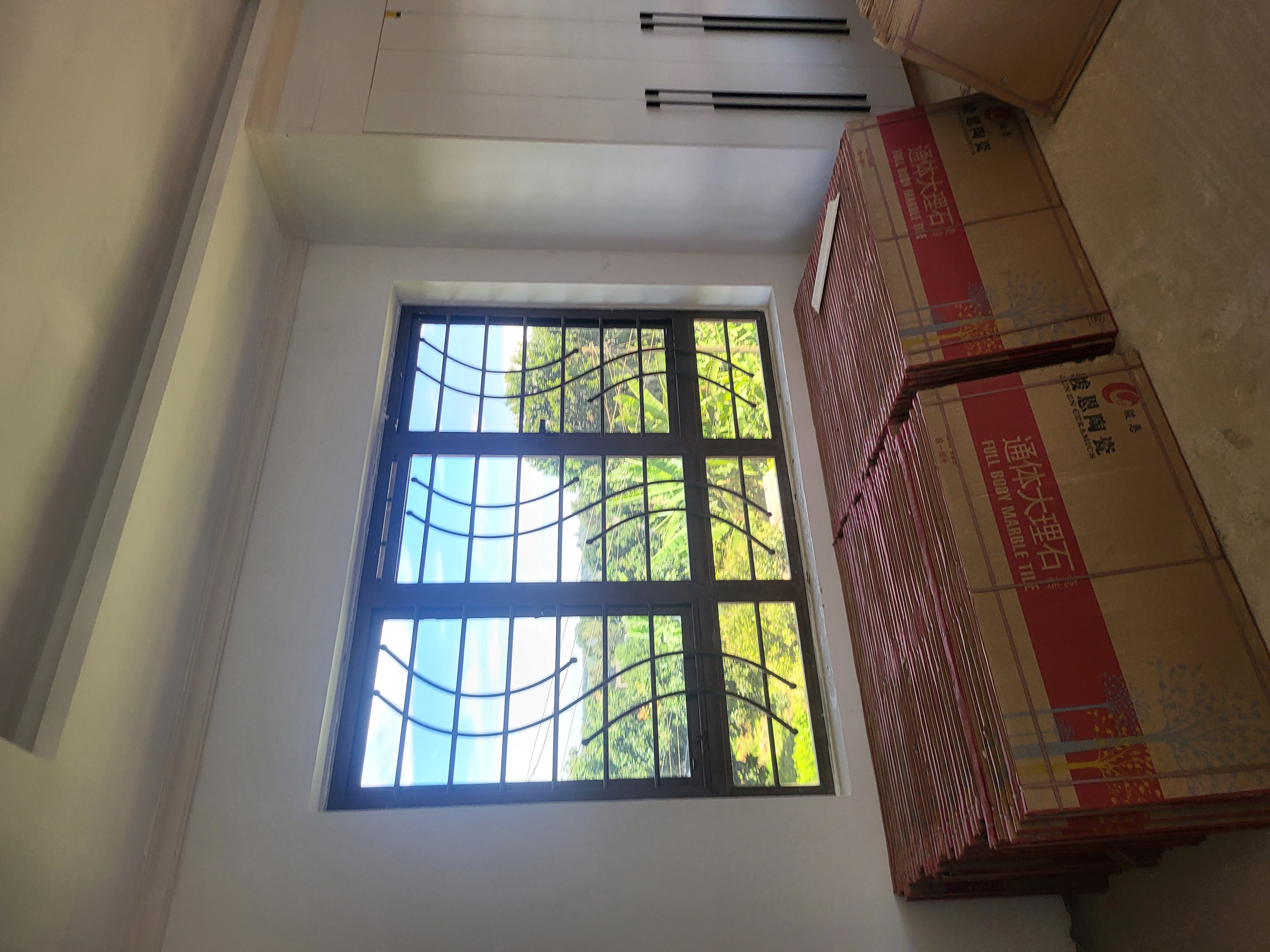 Standard steel window frame installation